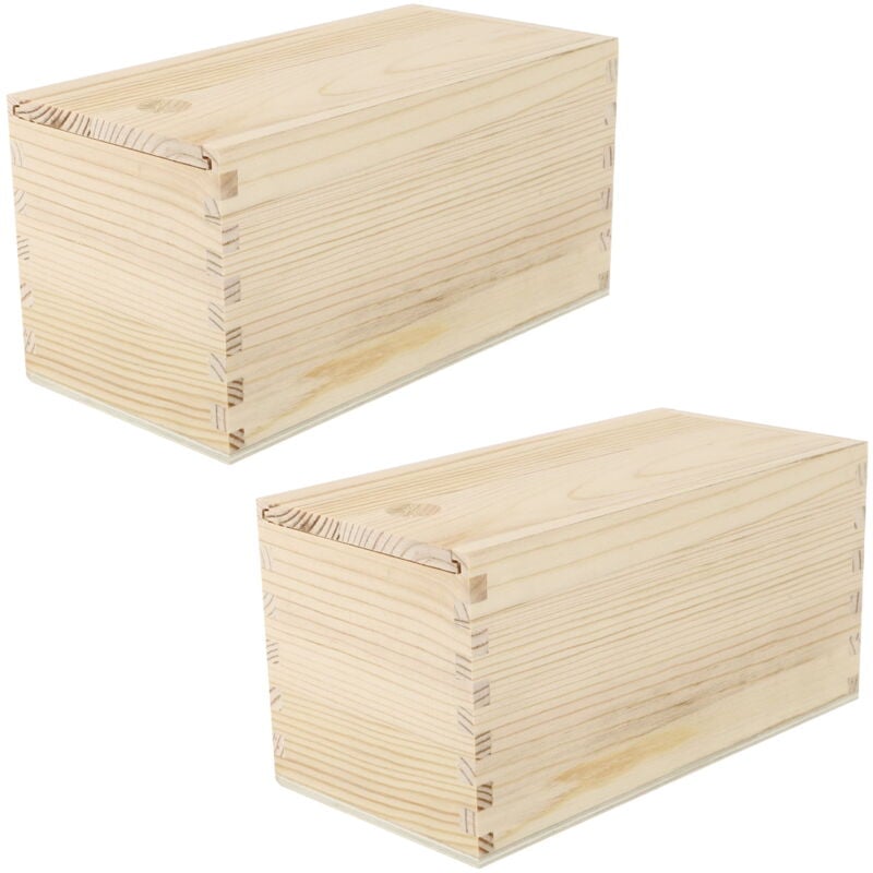 Boîte coulissante en bois 2 pièces Boîtes coulissantes en bois Boîtes coulissantes ménagères Conteneurs coulissants multifonctions