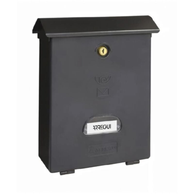 Arregui - Boîte aux lettres verticale classique en plastique noir 240x346x110 E1074