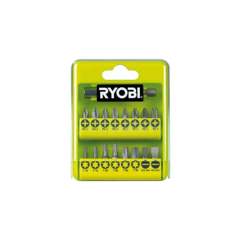 Ryobi - Coffret 17 accessoires de vissage philips - plat - pozidriv - torx - RAK17SD