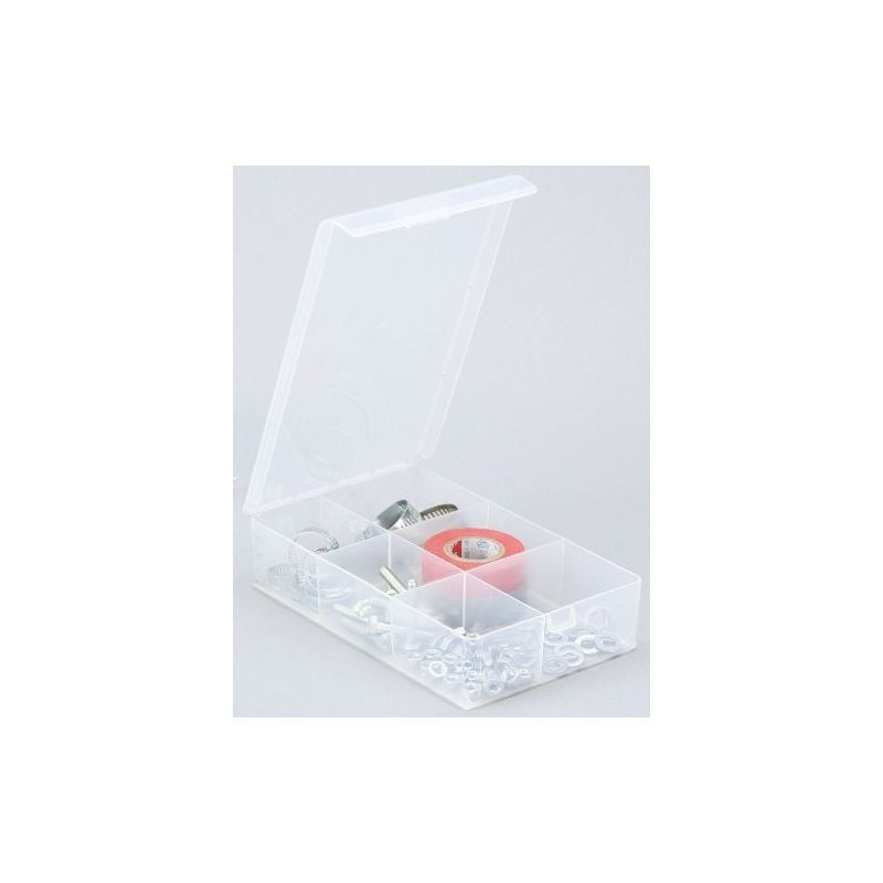 Allit - boîte d'assortiment 6 compartiments, europlus basic 12/6, transp., pp, solide fermoir 457166