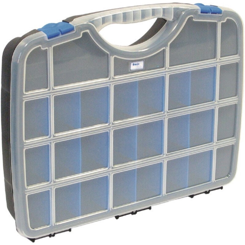 Boîte d'assortiment Basic Line L388xP290xH61mm 21 compartiments avec grille profilée