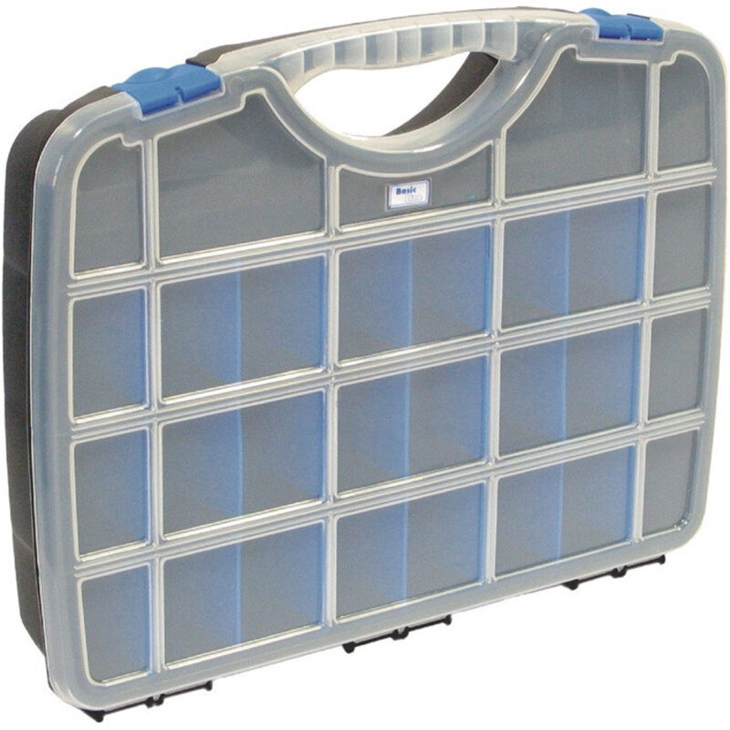 Boîte d'assortiment Basic Line L460xP350xH81mm 21 compartiments avec grille profilée