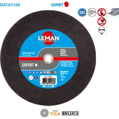Boite de 10 disques à tronçonner plat métal rails Expert ø 350 Alésage 25,4 Ep. 4mm
