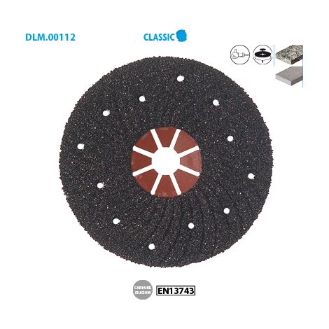 Boite de 10 disques semi-rigide pour pierre Classic ø 180 Grain 120 Alésage 22,23mm Plat