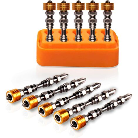 boite de 10 Embouts Aimantés de vissage / Double Extrémité / Cruciformes / pour Visseuse / Perceuse / Tournevis sans Fil / Cloison Sèche / Placoplâtre / Chevilles / Vis-Adélala