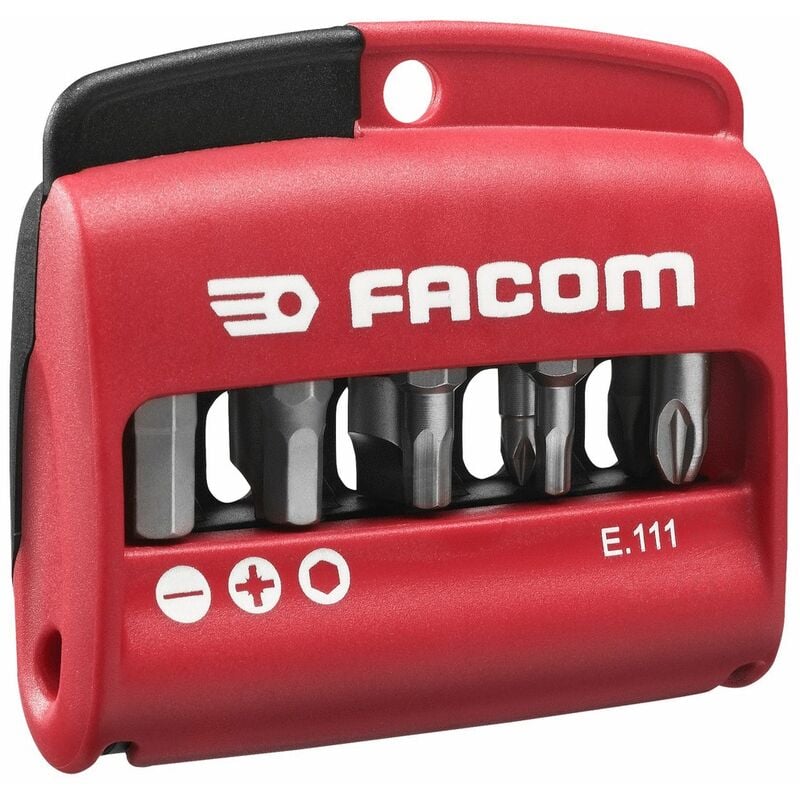Facom - Jeu de 10 embouts mixte Fente / pz / 6 pans E.111PB