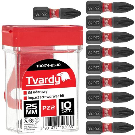 Boîte de 10 embouts PZ2 - S2 - Longueur 25mm