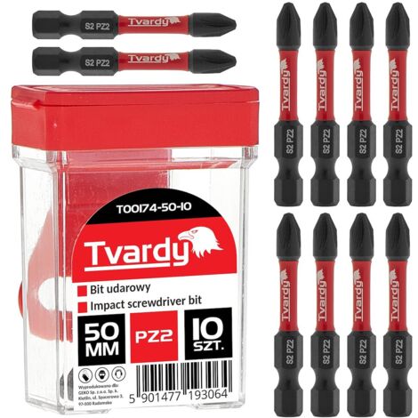 Boîte de 10 embouts PZ2 - S2 - Longueur 50mm