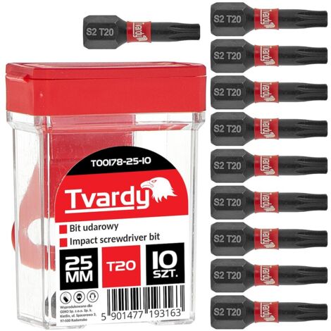 Boîte de 10 embouts T20 - S2 - Longueur 25mm
