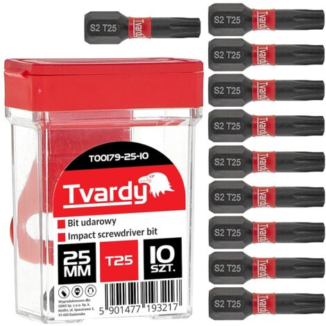 Boîte de 10 embouts T25 - S2 - Longueur 25mm