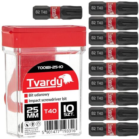 Boîte de 10 embouts T40 - S2 - Longueur 25mm