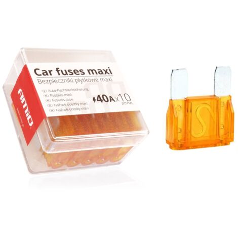 Boîte de 10 fusibles MAXI pour voiture 40A AMIO-02326