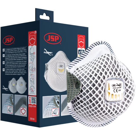 Boite de 10 - Masque jetable coque Flexinet FFP2 M/L - Valve anti-odeur