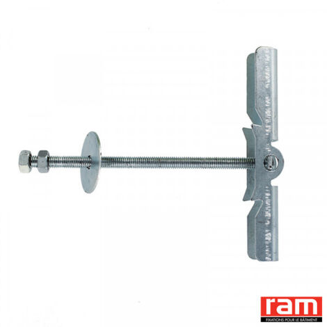 Boîte de 10 tiges filetées de suspension Ø5 - Longueur bascule 85 mm - Parois maxi 60 mm - Ram