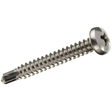 Boîte de 10 unités de vis à tôle à tête ronde autoperceuse 4,2x38mm Fadix