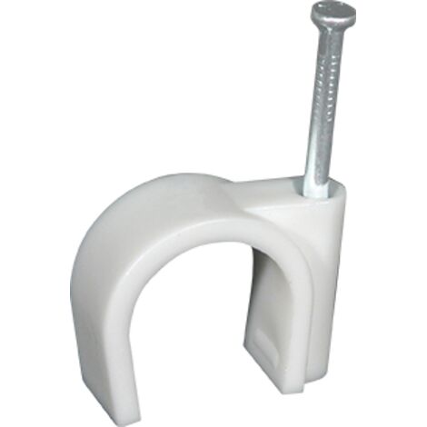 Boîte de 100 attaches pontets Ø9 pour tubes IRL et câbles - Blanc - Eur'Ohm