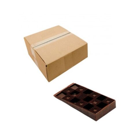 Edma - Cale crantée 90 x 45 x 15 mm marron en carton, 100 pièces - 188555