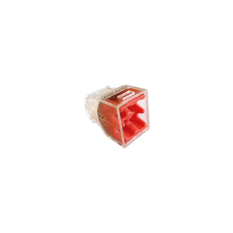 Bornes de connexion rapide pour fil électrique FastLock - Gros conditionnement Rouge - 4 entrées - lot de 2500pces