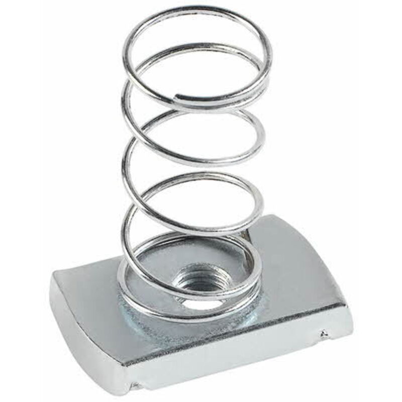 Confezione da 100 - Rondella guida con molla per profili Indextrut - Zincato M10