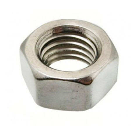 Boite de 100 écrous 6 pans AZ acier zingué 6x100 Ø6mm