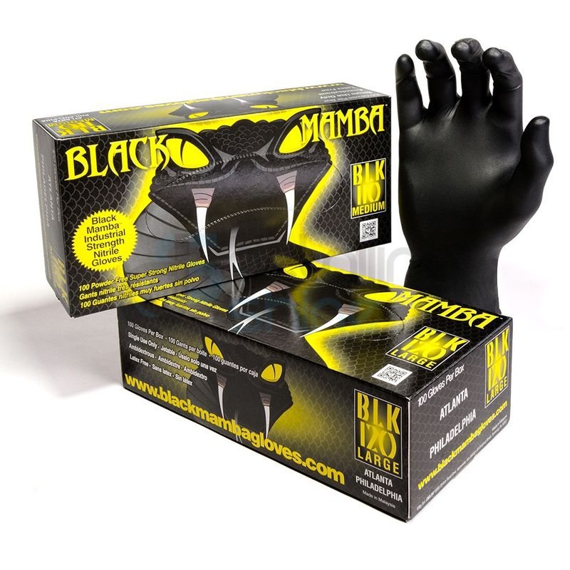 Boîte de 100 gants Blackmamba jetables nitrile Blackmamba BLM050* | xl