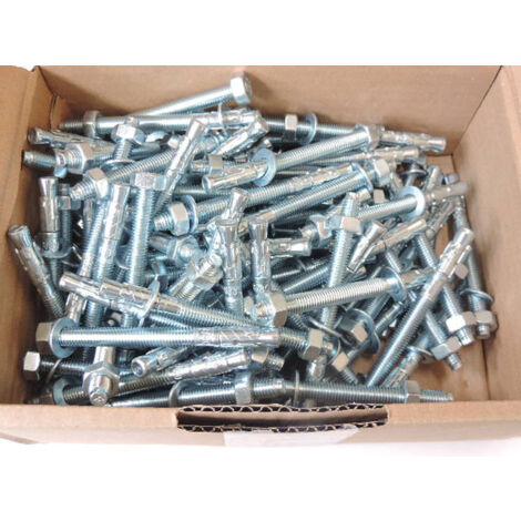 Boite de 100 goujons d'ancrage Ø 8x90mm acier zingué pour fixation lourde en paroi pleine RAM