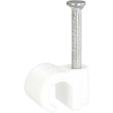 Boite de 100 pontets attaches câbles ou gaines blanc RAL9010 20-25mm