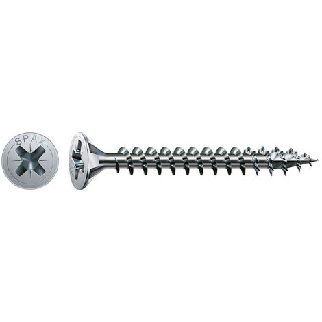 Boîte de 100 unités de vis à bois à tête plate en Wirox 3,0x20mm Spax