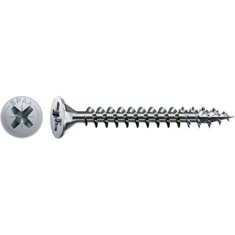 Boîte de 100 unités de vis à bois à tête plate en Wirox 4,0x16mm Spax