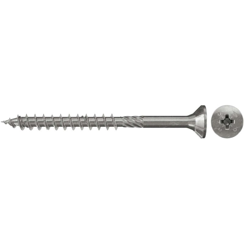 Fischer - 100x Power-Fast 4 x 70 tête fraisée acier