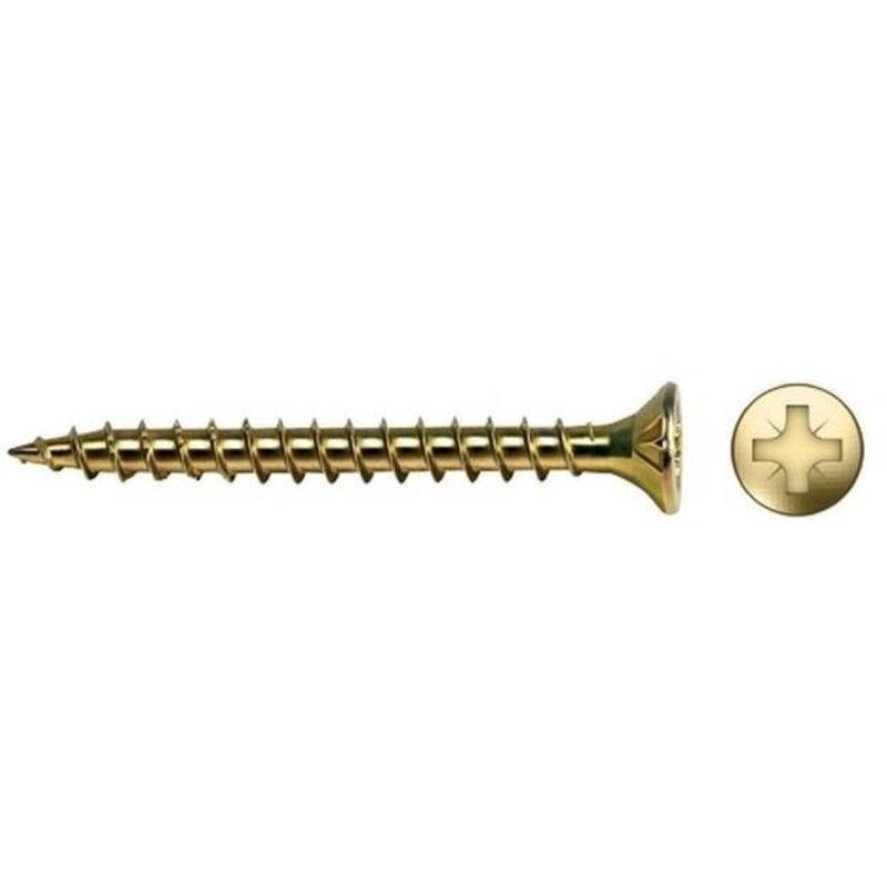 Vis à bois fraisée pz Velox avec filetage total Ø2,5x17mm dichromate (Boîte de 1000 unités)