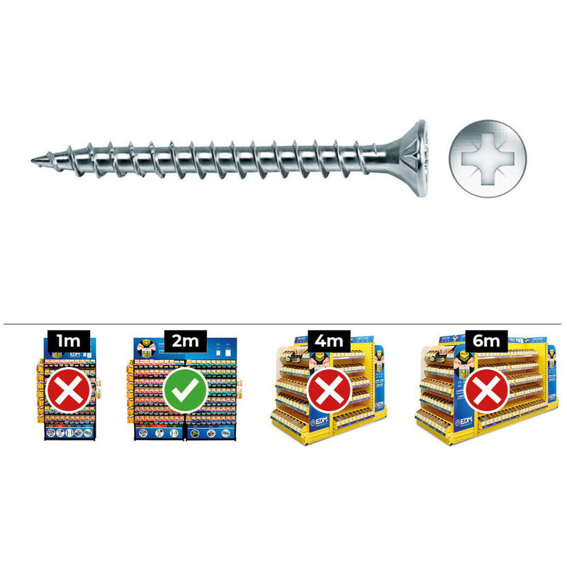 Celo - Boîte De 1000 Vis à Bois Pz Fraisées Din/Ref Vlox 4x17 Acier Zinqué + Lubr.