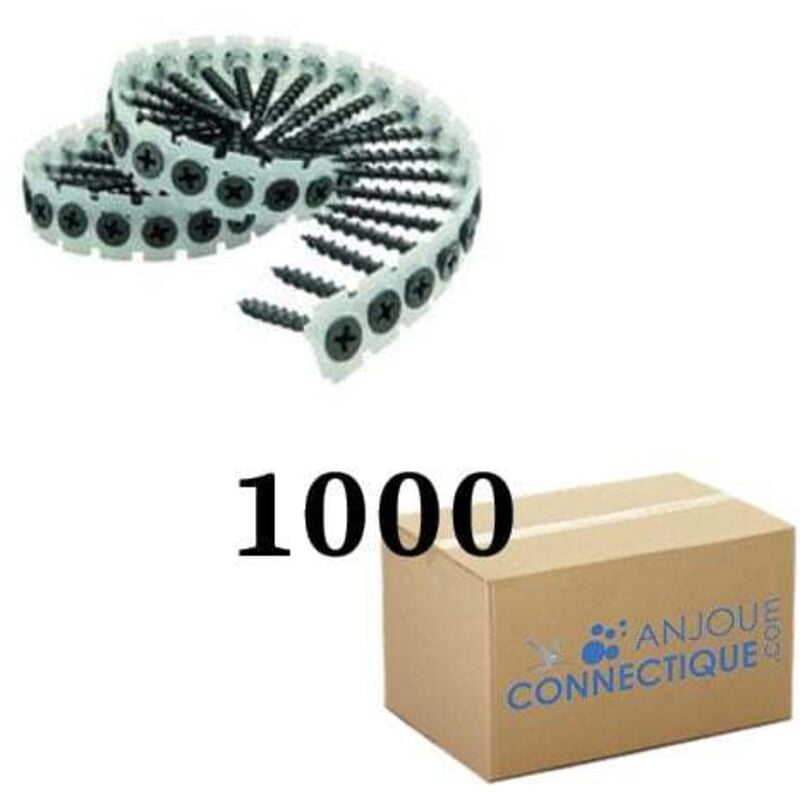 Boîte de 1000 Vis en bande 3.5x45 pour visseuse plaque de plâtre Flex