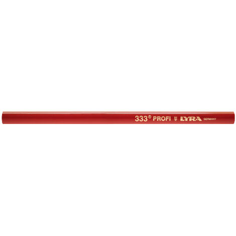 Boîte de 12 crayon de charpentier ovale 30cm - LYRA - 4333101 - Rouge