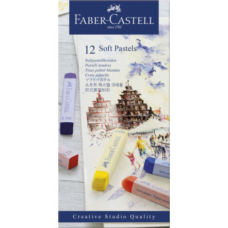 OZ INTERNATIONAL Boîte de 12 pastels secs carrés assorties MUNGYO