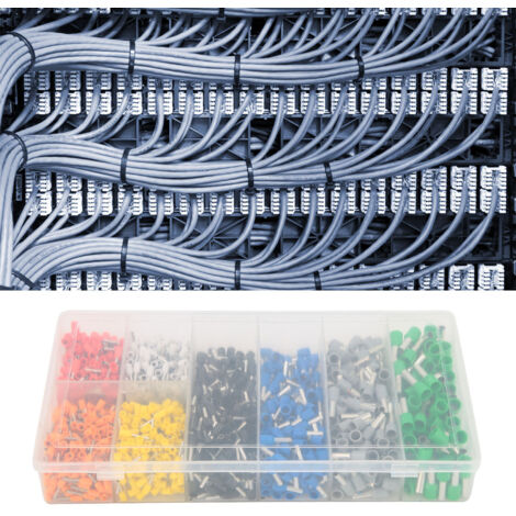 Boîte de 1200 pièces de cosses à sertir pré-isolées pour connecteurs de câbles