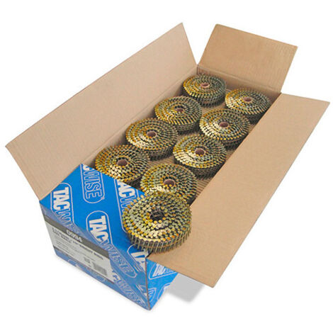 Boîte de 14 400 clous à tête plate, annelés en rouleau D. 2,1 x 35 mm - Tacwise - 0994 - -