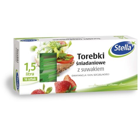 Boîte de 16 sacs à lunch Stella Ziplock 1,5 L