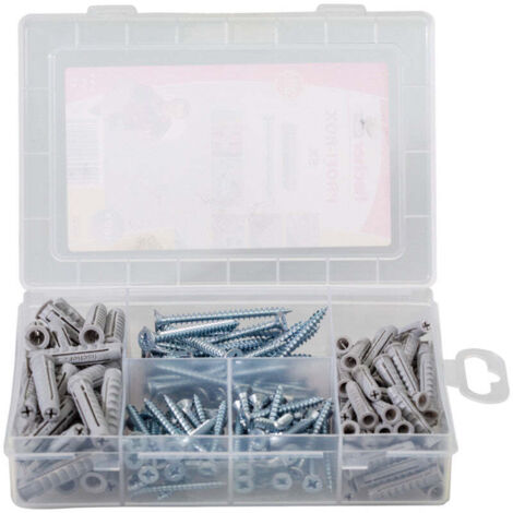 Boîte de 160 chevilles à expansion SX et vis FISCHER 567897 nylon SX - Ø 6-8 mm