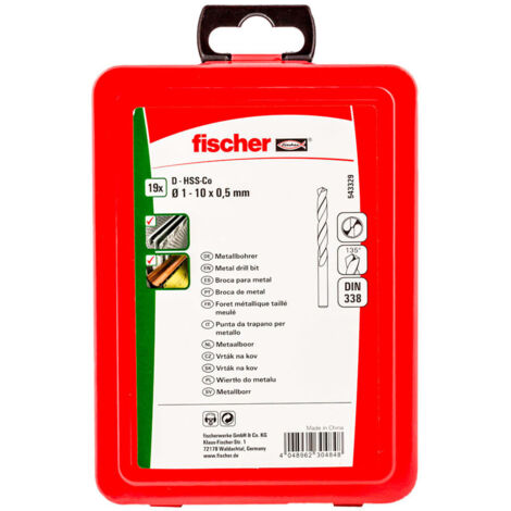 BOÎTE DE 19 FORETS COBALT HSS-G DIN338
