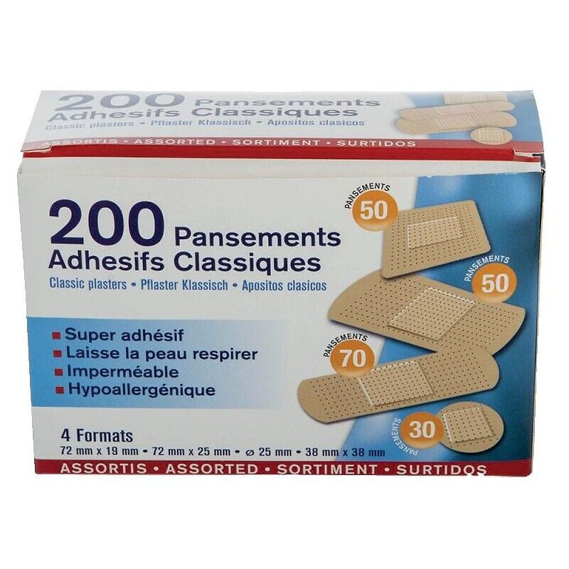 Boîte de 200 pansements assortis Esculape