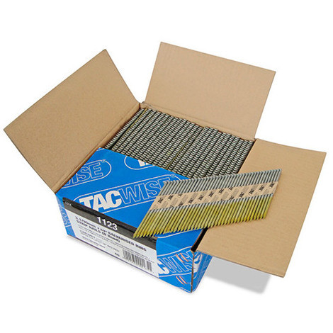 Boîte de 2200 clous, annelés extra galvanisés en bande papier 34° D. 3,1 x 90 mm - Tacwise - 1123