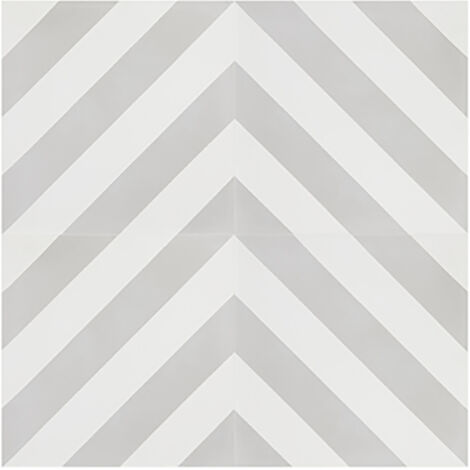 Boite de 24 Carreaux de ciment véritable 0,96m2 / Carreaux de ciment artisanaux pour sol et mur coloris gris - l.20 x L.20 cm