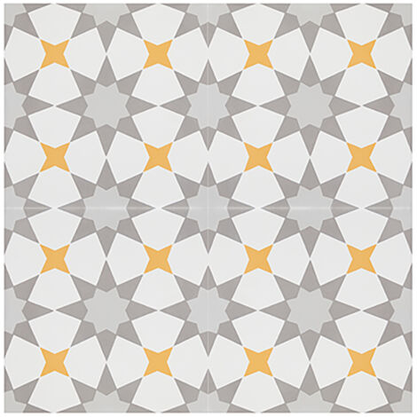 Boite de 24 Carreaux de ciment véritable 0,96m2 / Carreaux de ciment artisanaux pour sol et mur Multicolore - l.20 x L.20 cm