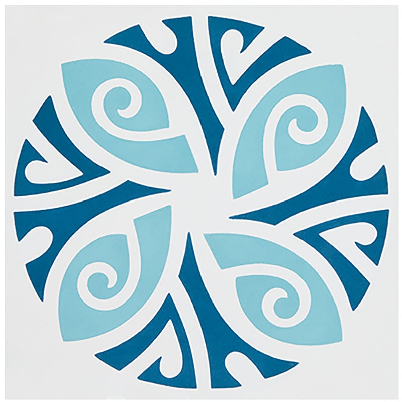 Pegane - Boite de 24 Carreaux de ciment véritable 0,96m2/ Carreaux de ciment artisanaux coloris Bleu pour sol et mur - l.20 x L.20 cm