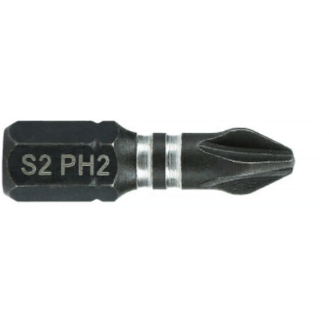 Boite de 25 embouts à choc impact PH2 25mm - HANGER - 133018