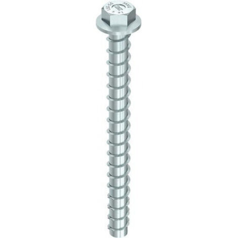 Boite de 25 Vis Multi Monti 14x130 mm HECO SCHRAUBEN - avec embase, tête hexagonale, zingué blanc, A2K - 54272