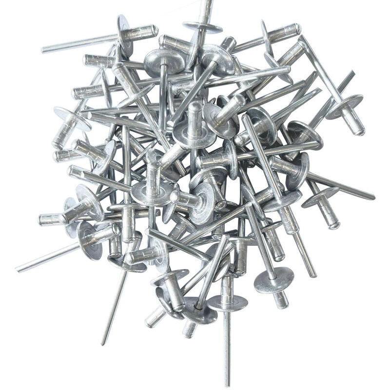 Boite de 250 rivets pop multi serrage de 4.8x11 a tete extra large 16 mm