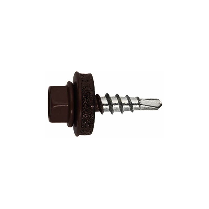 Boite de 250 vis autoperceuse acier-bois ral 8017 - Marron chocolat 4,8 x 28 P14 8017 - Boite de 250