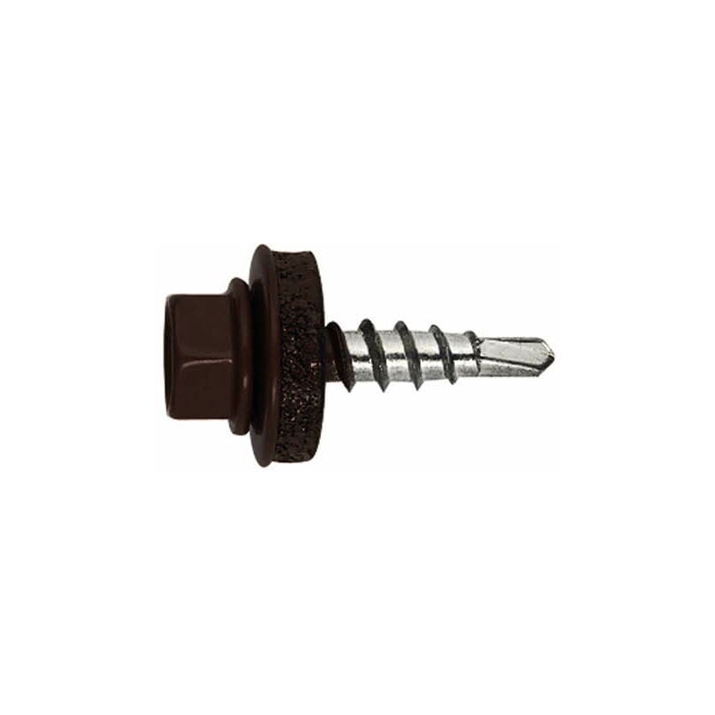 Boite de 250 vis autoperceuse acier-bois ral 8017 - Marron chocolat 4,8 x 19 P14 8017 - Boite de 250